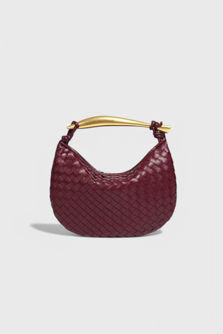 Gerda Bolso Woven con Asa Dorada